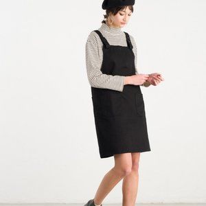 Dusty Rose Apron Overall Dress